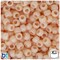 BeadTin Dark Cream Opaque 9mm Barrel Plastic Pony Beads (500pcs)